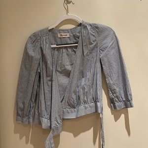 Madewell seer-sucker blouse